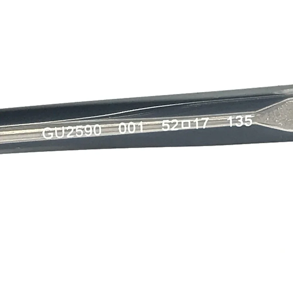 Guess Eyeglasses Frames GU2590 001 Black Silver Cat Eye Full Rim 52-17-135